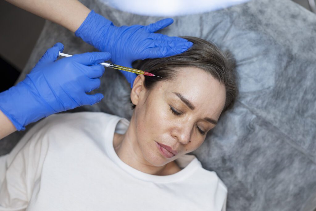 Realizandome la Infiltración de dutasteride o minoxidil en Pamplona​